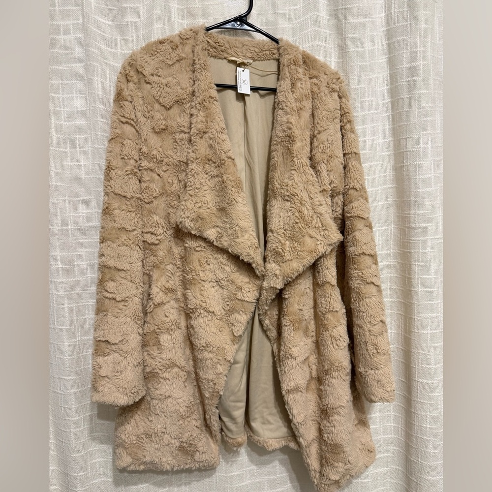 Mystree Cozy Tan Teddy Jacket